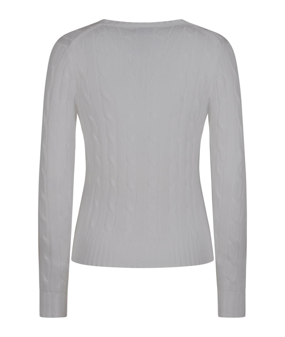 POLO RALPH LAUREN Белый хлопковый джемпер / свитер, фото 2