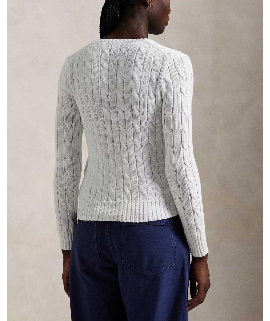 POLO RALPH LAUREN Белый хлопковый джемпер / свитер, фото 6