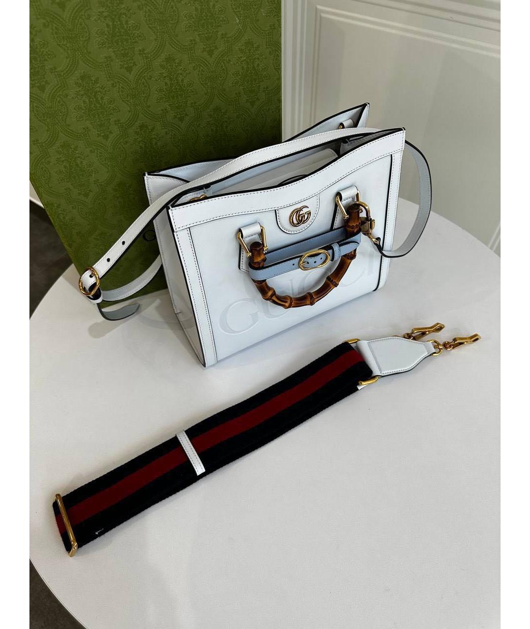 GUCCI Голубая кожаная сумка с короткими ручками, фото 9