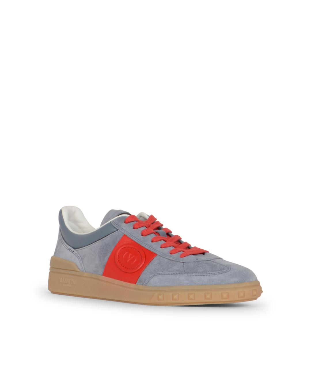 VALENTINO Серые замшевые низкие кроссовки / кеды, фото 2