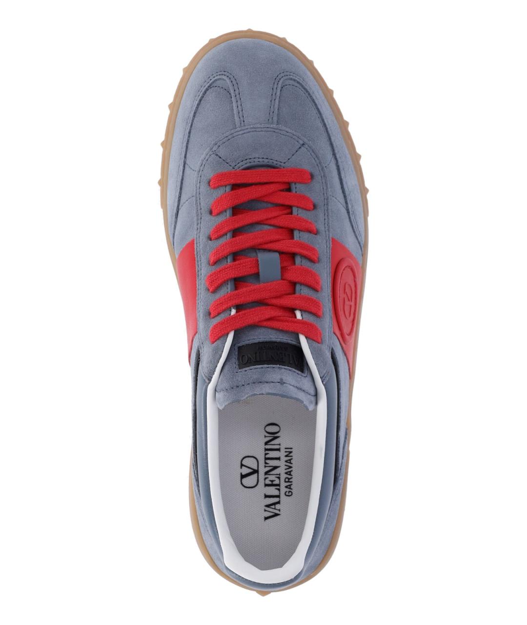 VALENTINO Серые замшевые низкие кроссовки / кеды, фото 4
