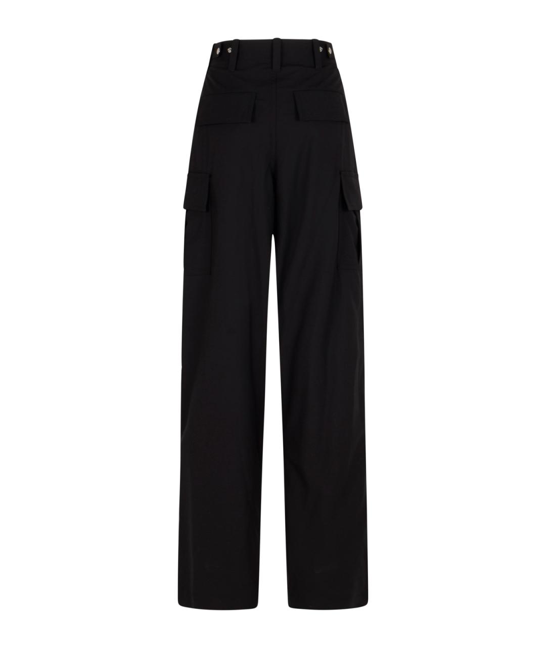 BOTTEGA VENETA Черные шерстяные прямые брюки, фото 2