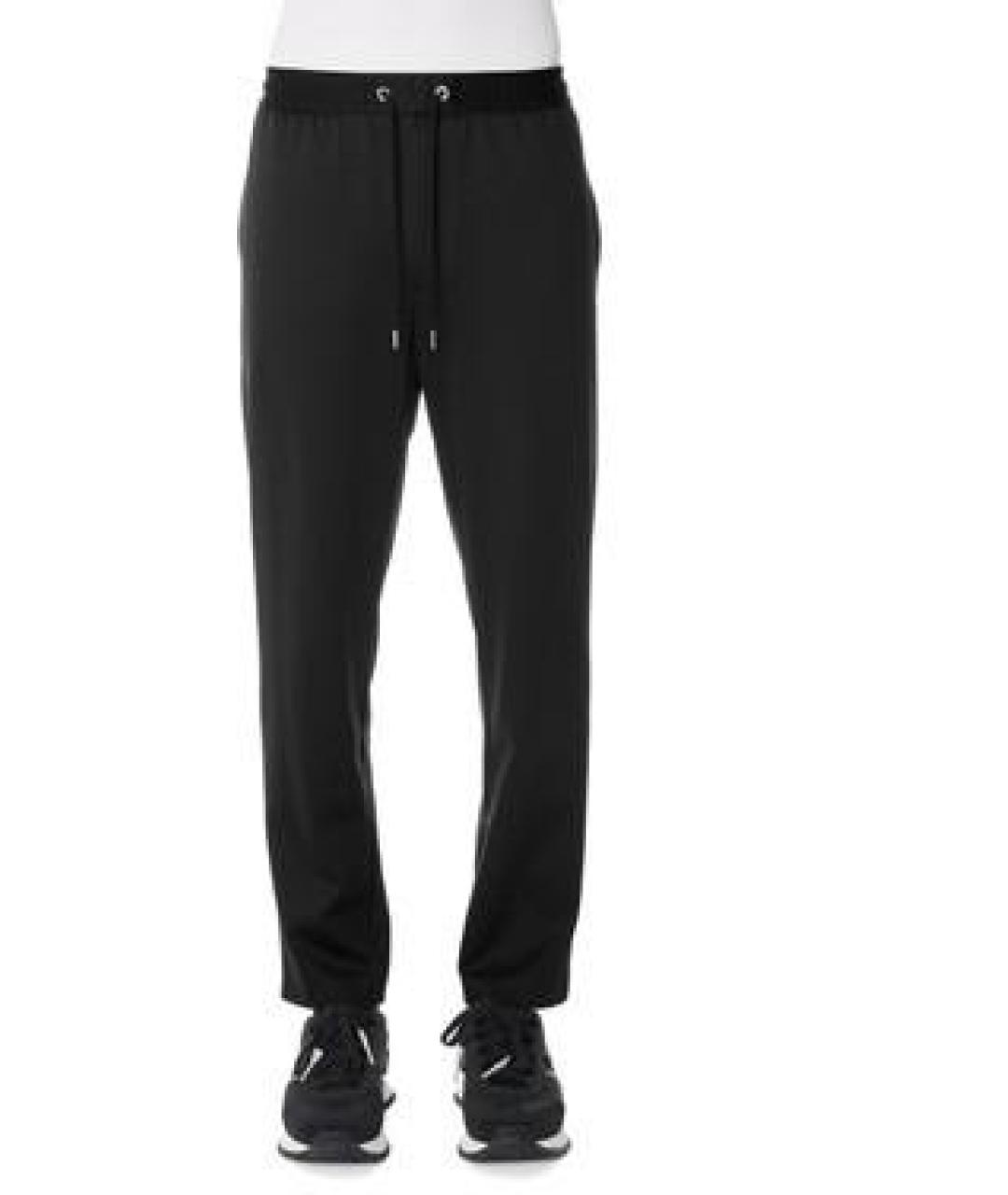 MONCLER Черные полиамидовые повседневные брюки, фото 4