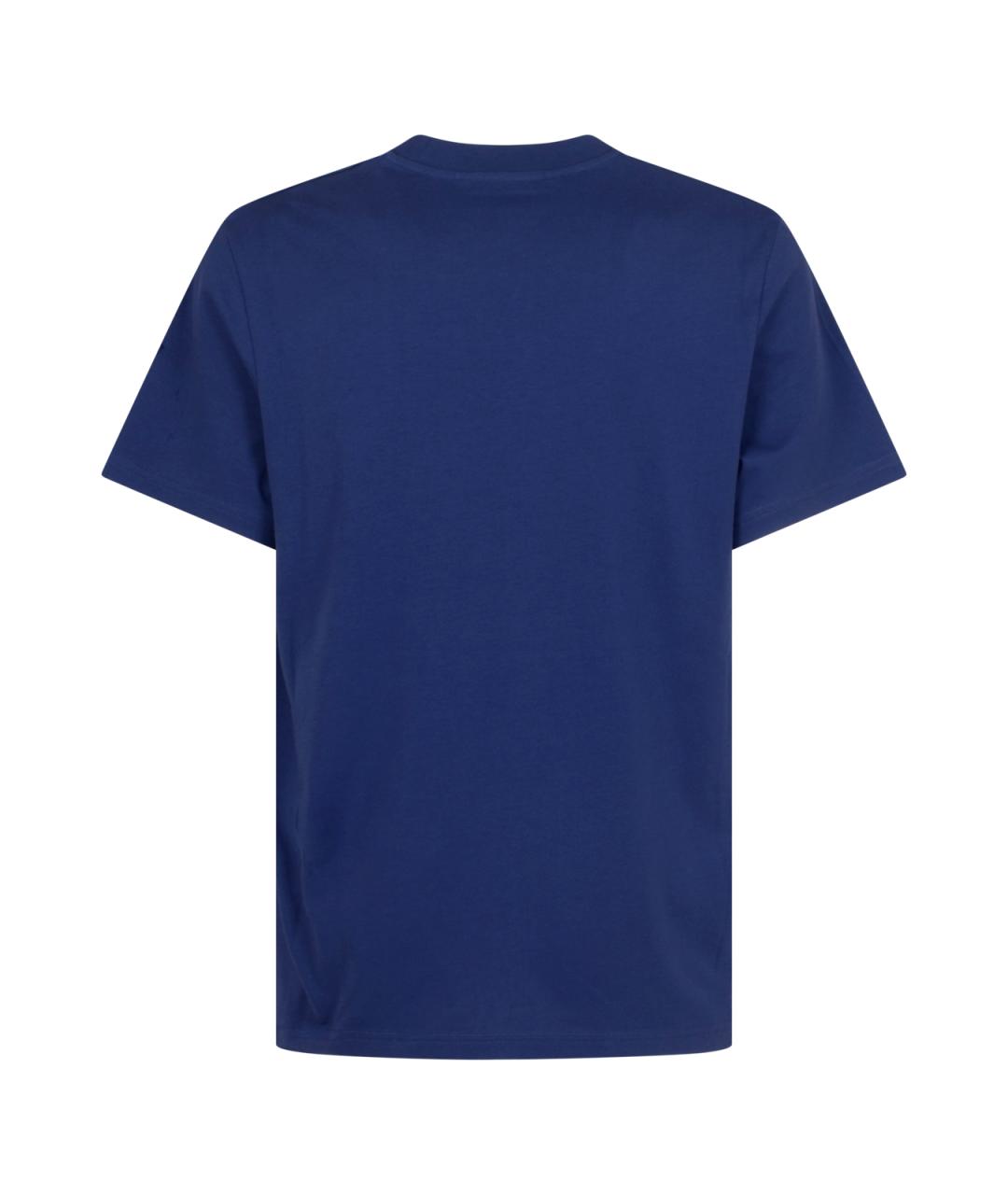 MONCLER Синяя хлопковая футболка, фото 2