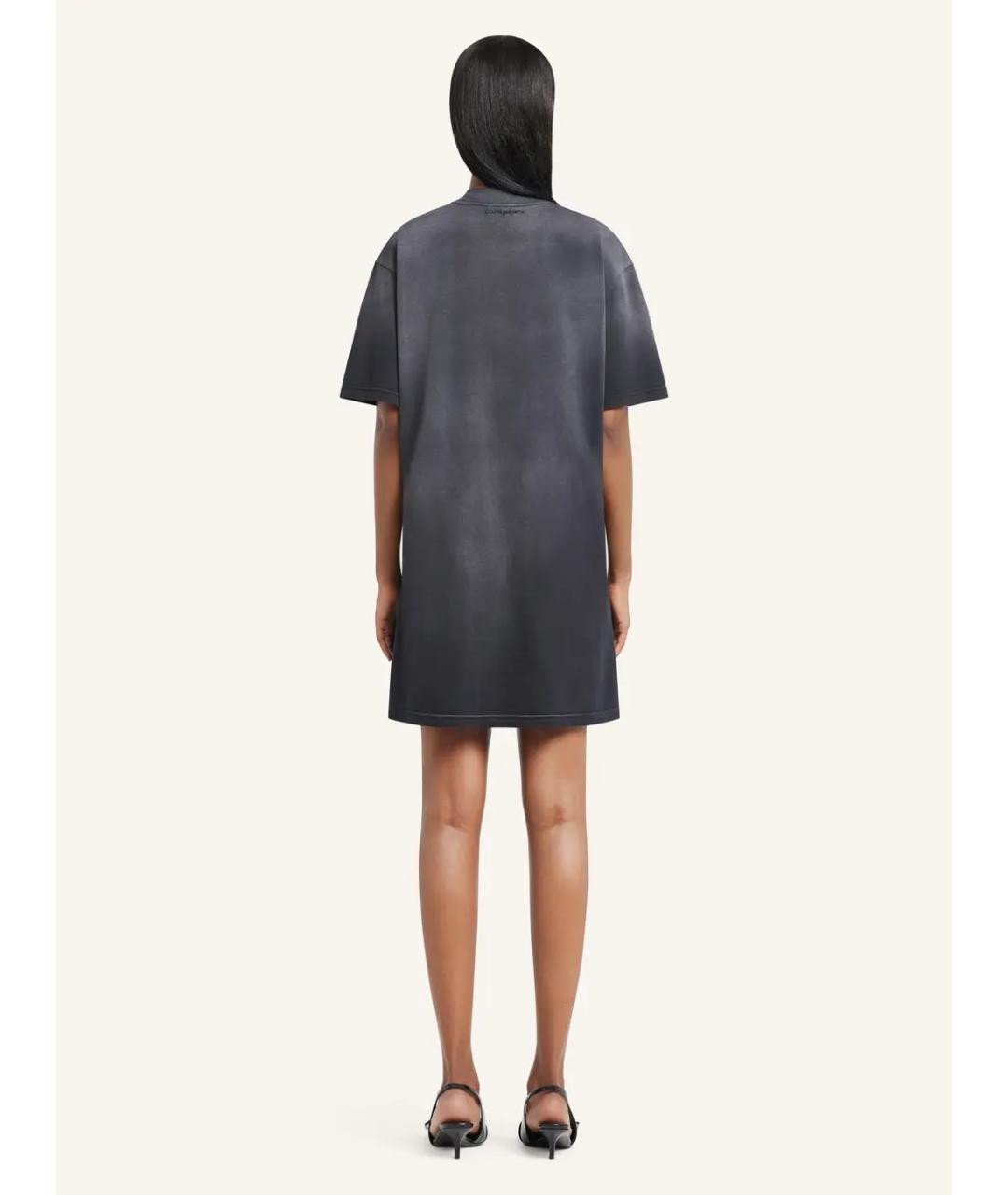 COURREGES Черное хлопковое повседневное платье, фото 5