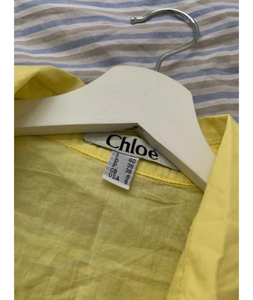 CHLOE Желтая хлопковая рубашка, фото 3
