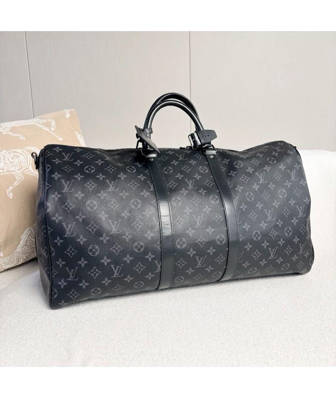 LOUIS VUITTON Черная дорожная/спортивная сумка, фото 6