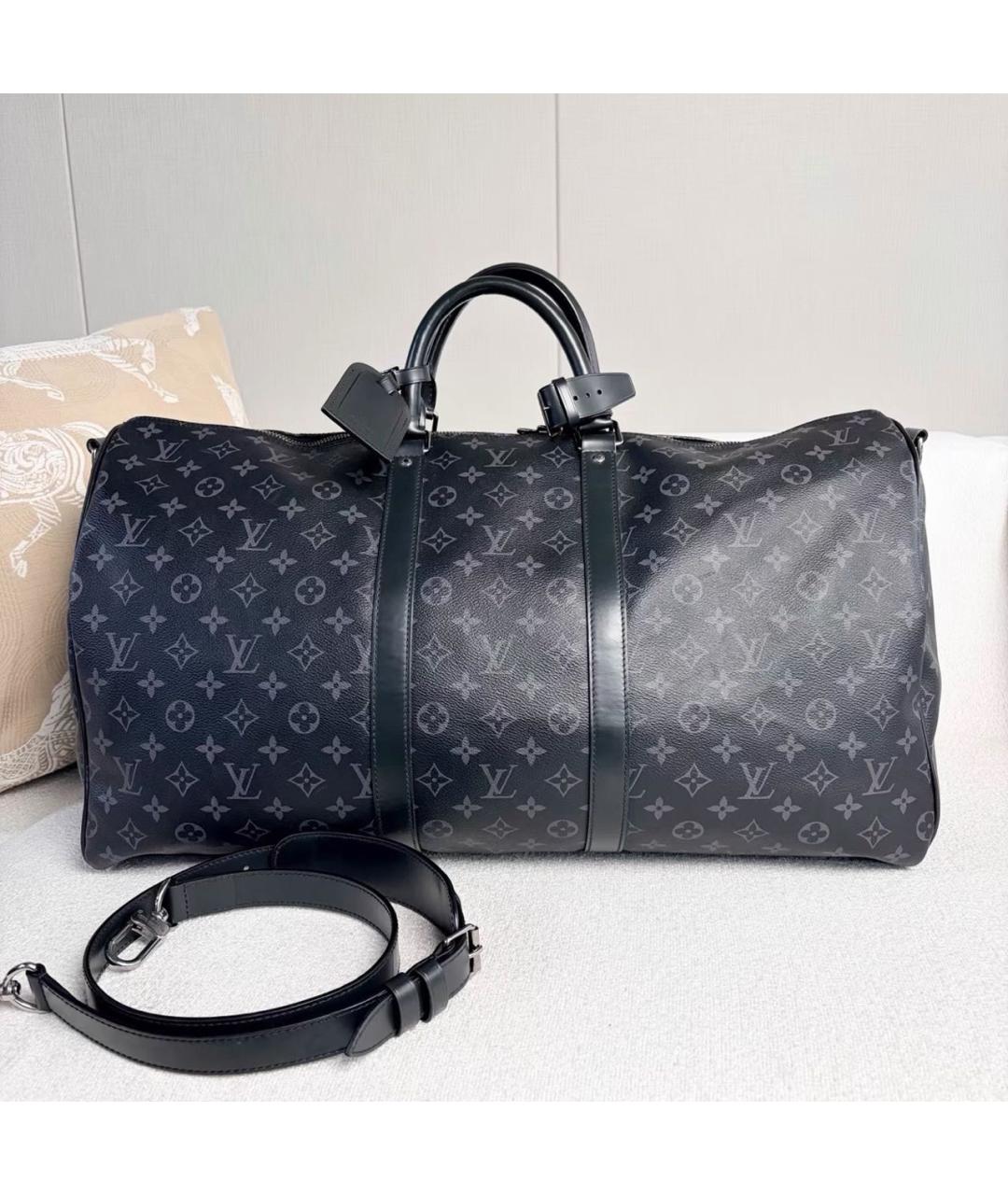 LOUIS VUITTON Черная дорожная/спортивная сумка, фото 2