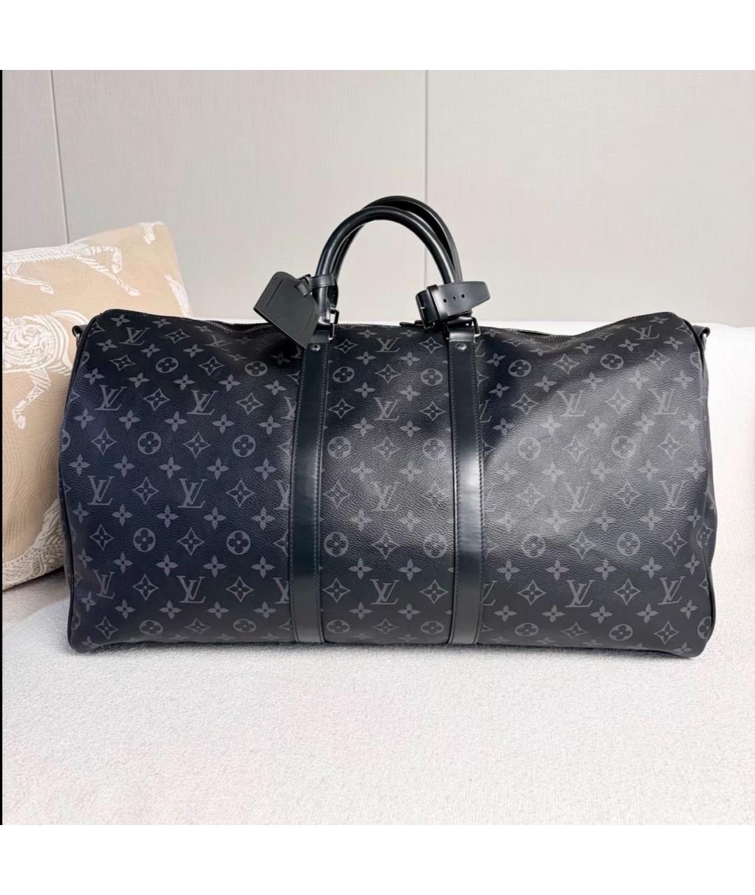 LOUIS VUITTON Черная дорожная/спортивная сумка, фото 8