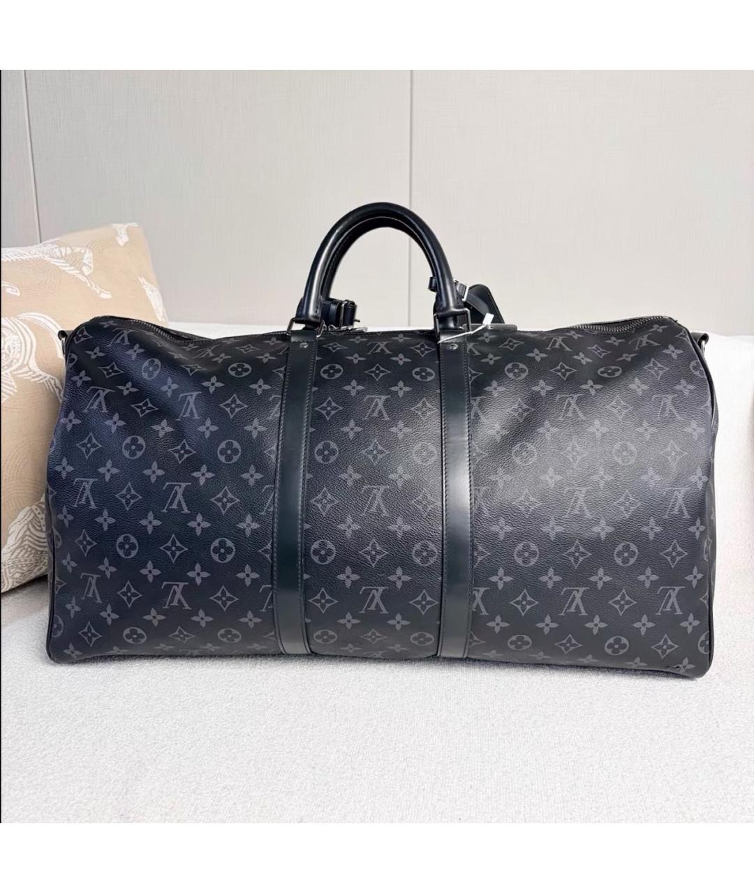 LOUIS VUITTON Черная дорожная/спортивная сумка, фото 3