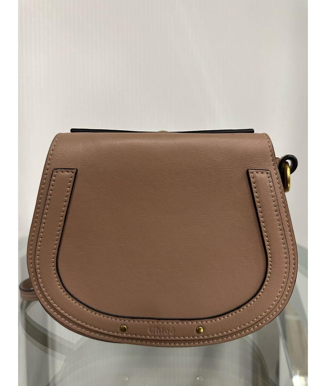 CHLOE Бежевая кожаная сумка через плечо, фото 4