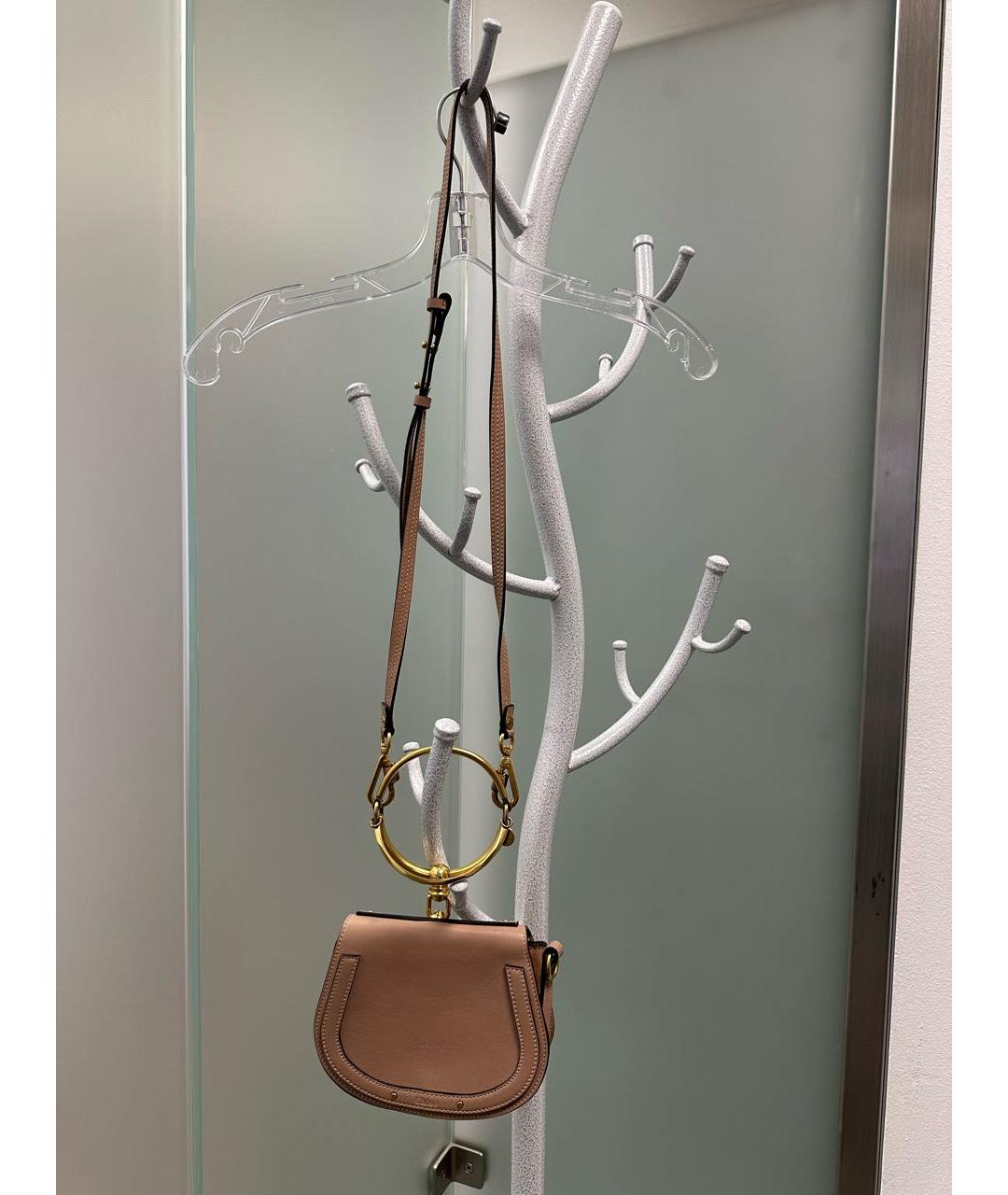 CHLOE Бежевая кожаная сумка через плечо, фото 2