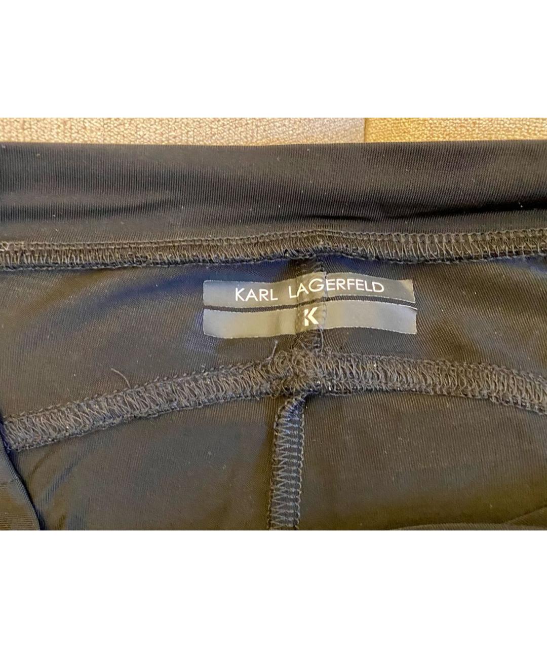 KARL LAGERFELD Черные вискозные спортивные брюки и шорты, фото 3