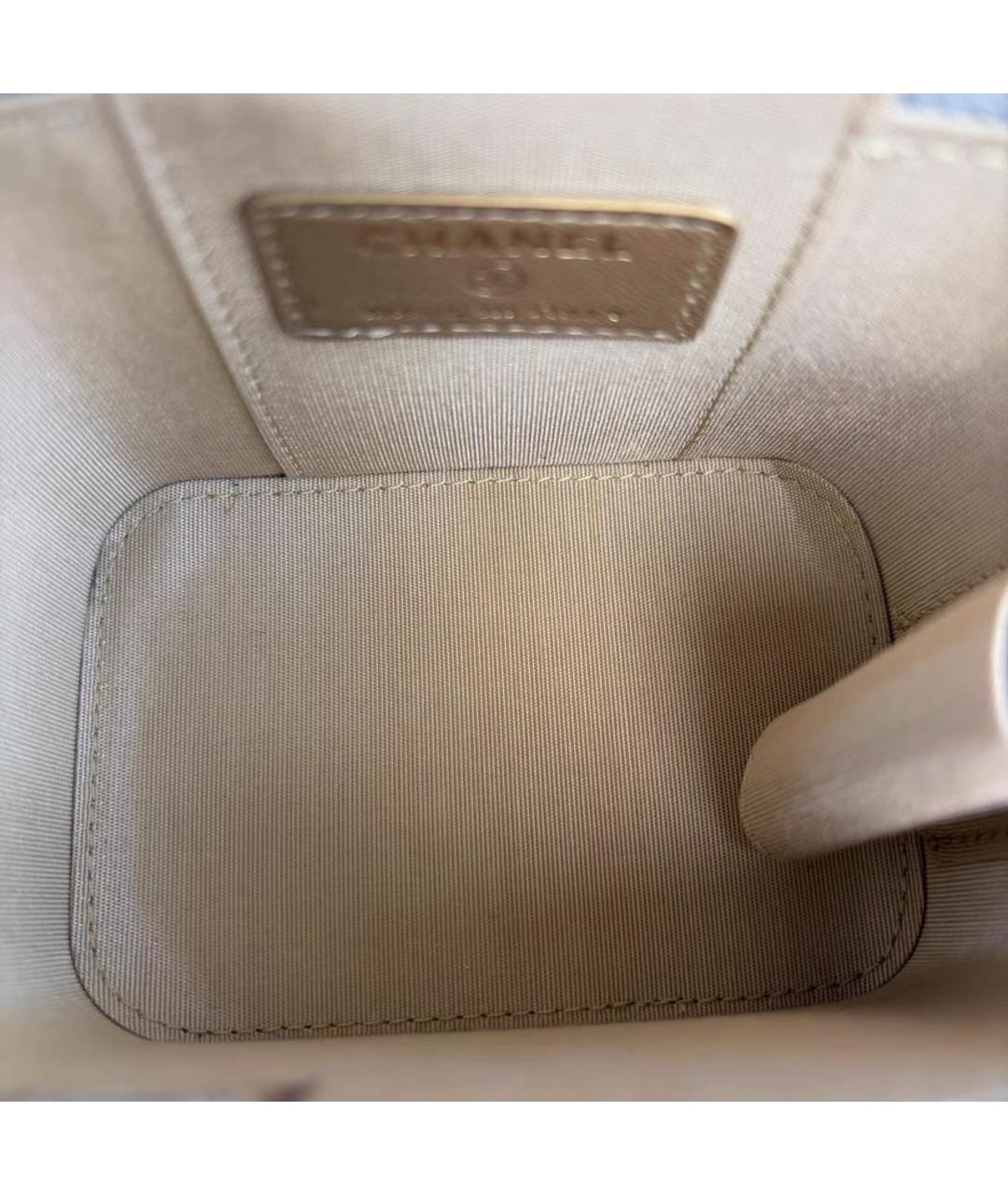 CHANEL Серая кожаная сумка через плечо, фото 6