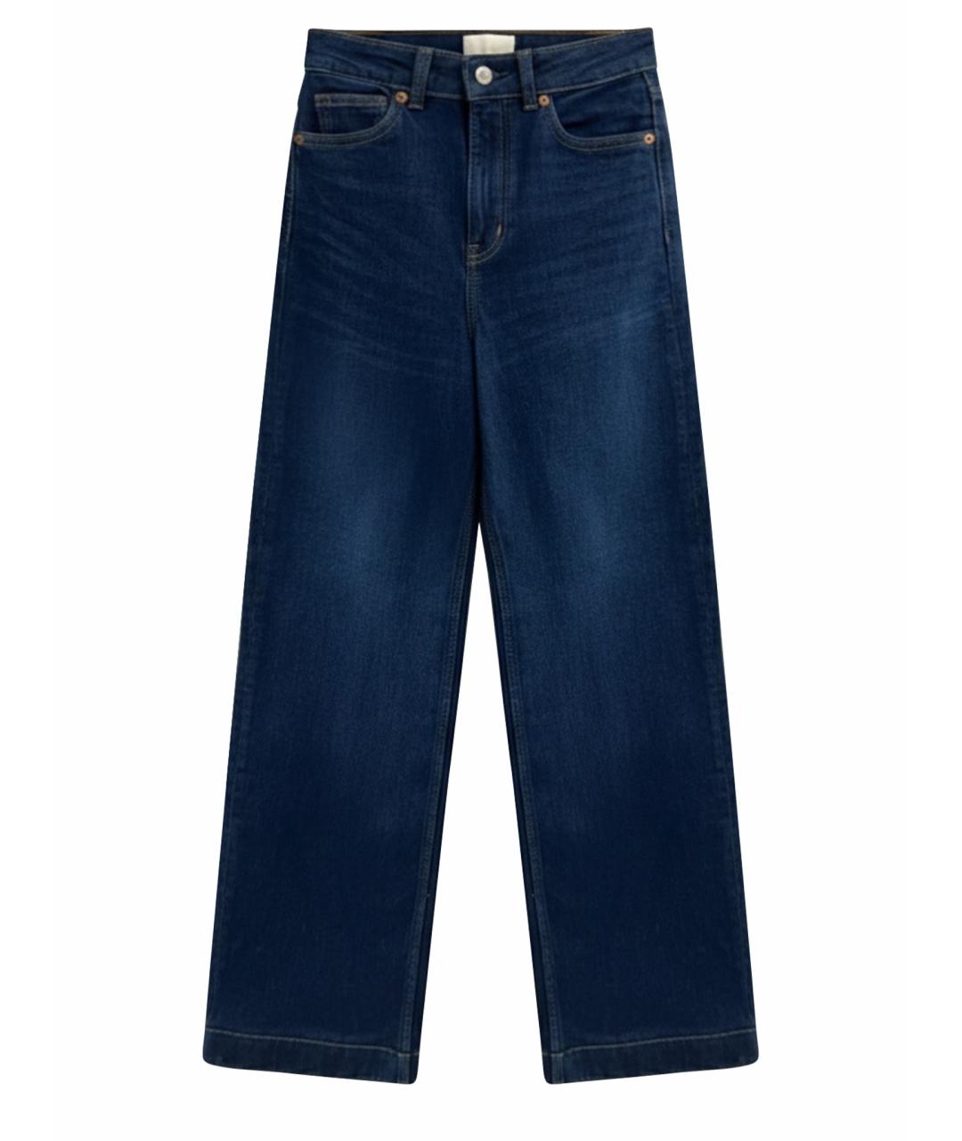 REFORMATION Темно-синие хлопковые прямые джинсы, фото 1