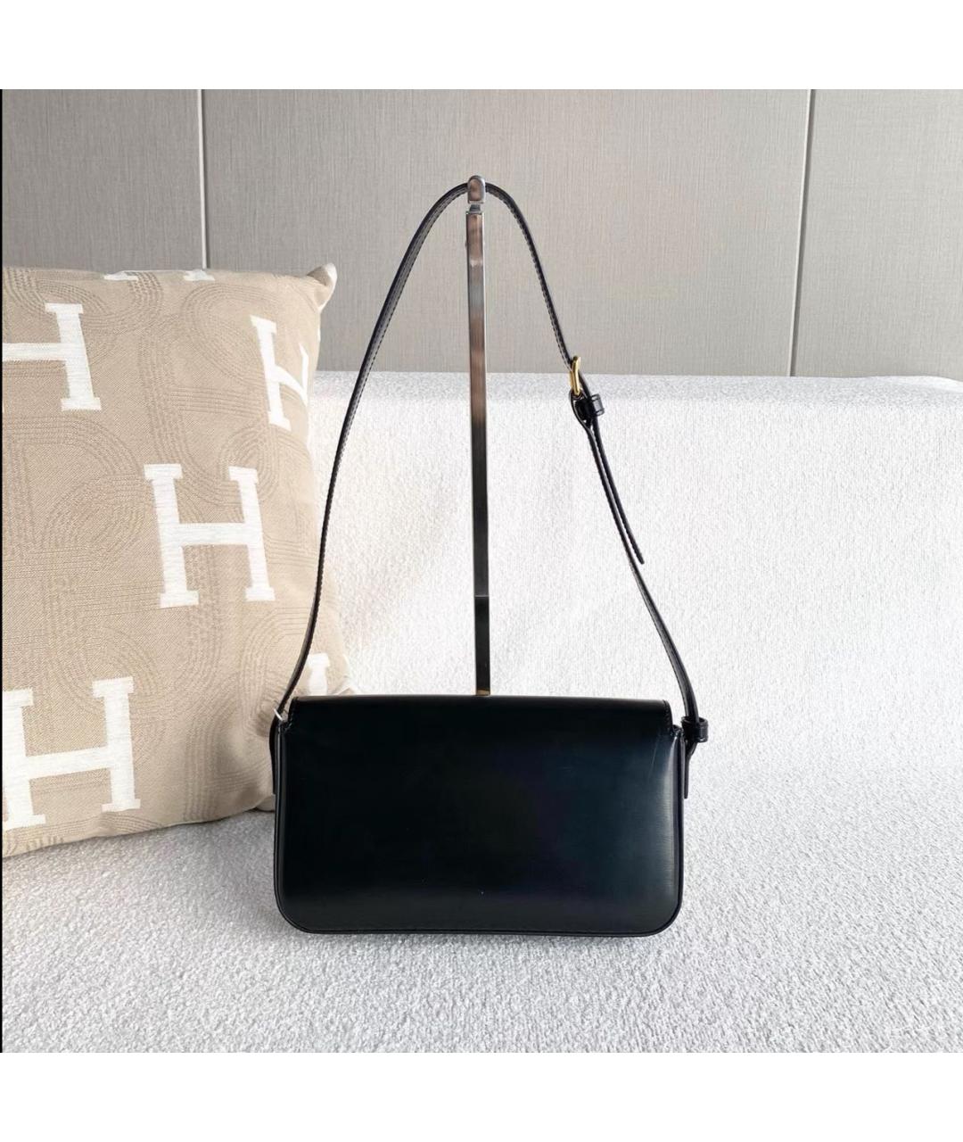 CELINE Черная кожаная сумка через плечо, фото 3