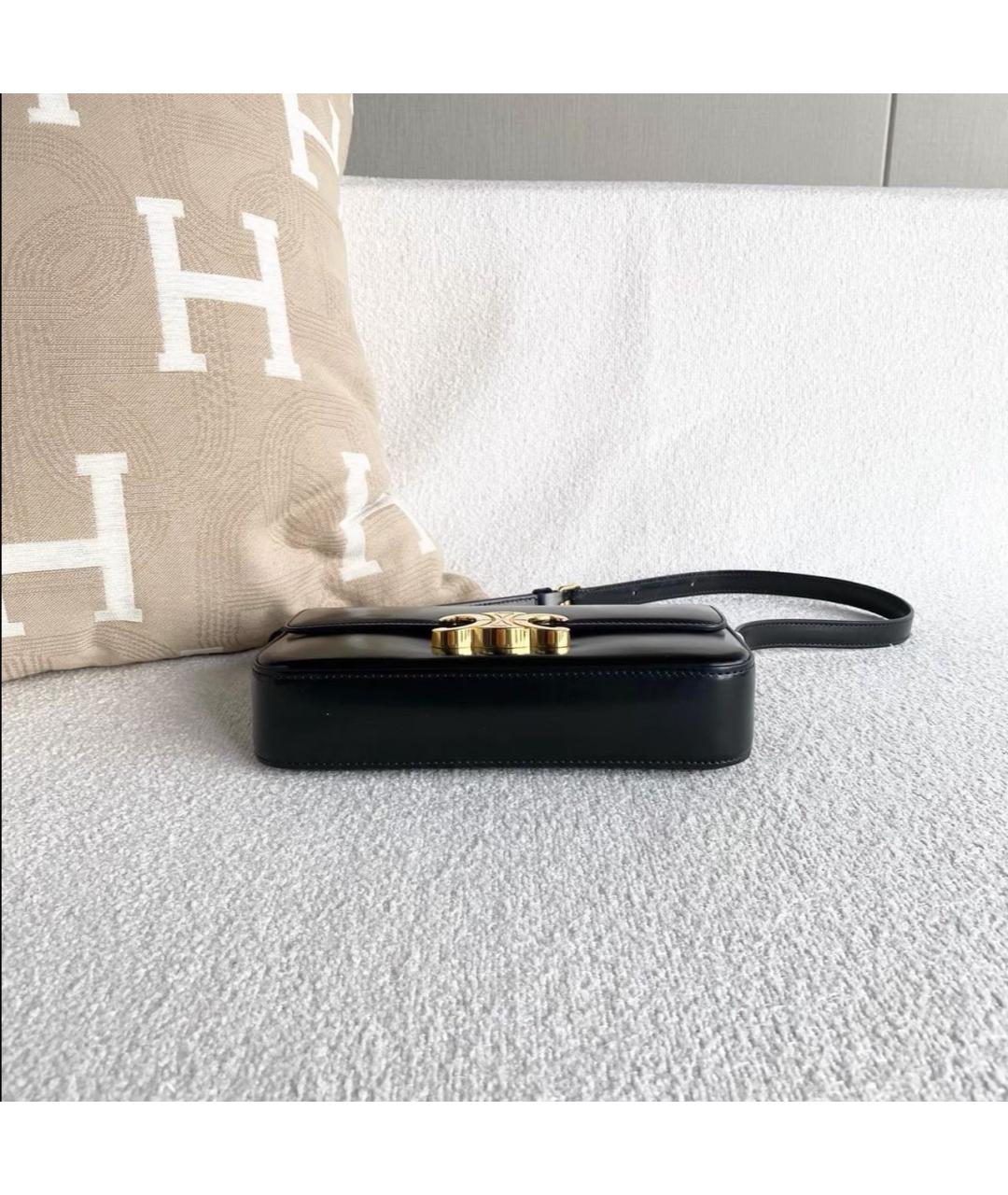 CELINE Черная кожаная сумка через плечо, фото 5