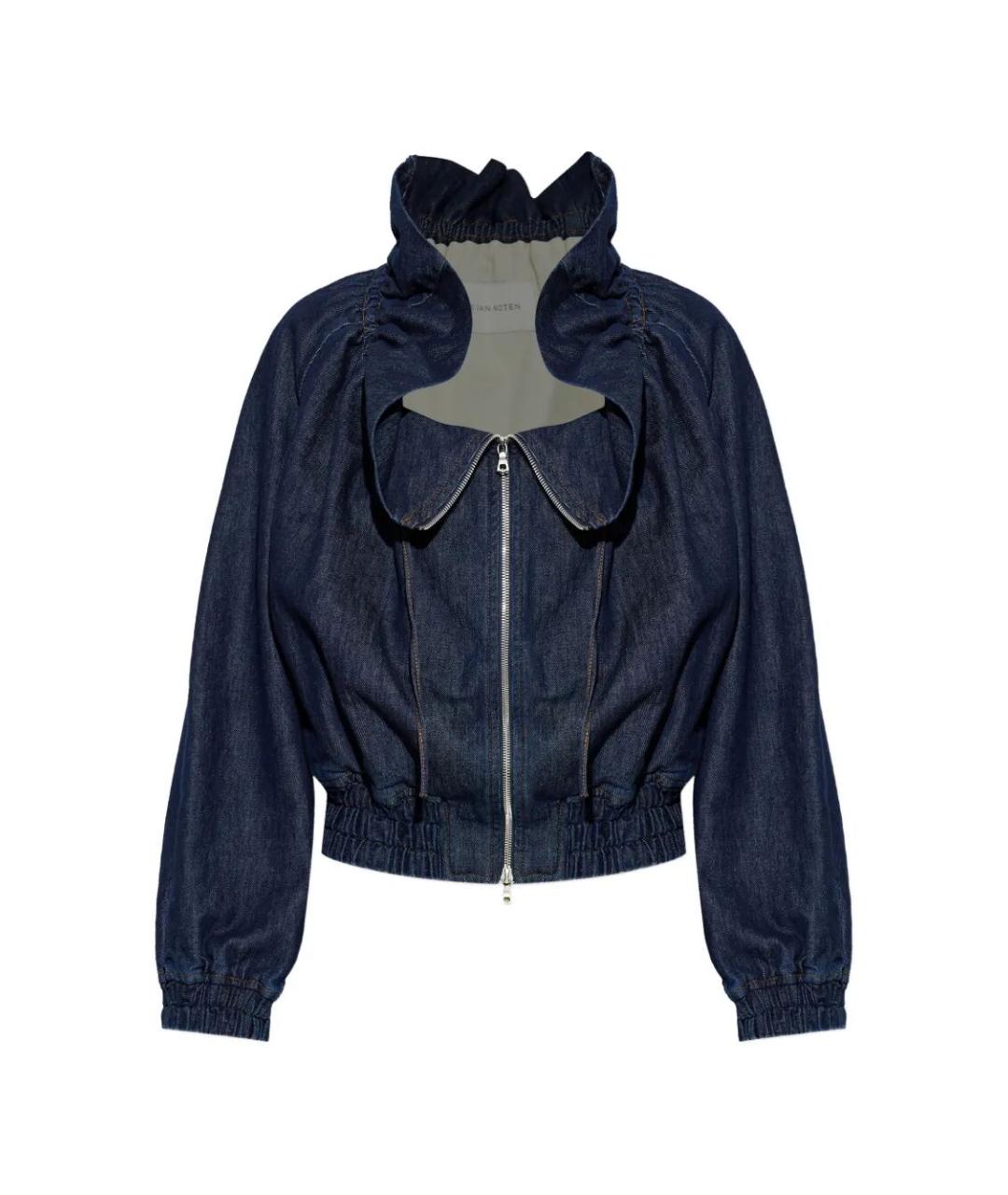 DRIES VAN NOTEN Синяя хлопковая куртка, фото 1