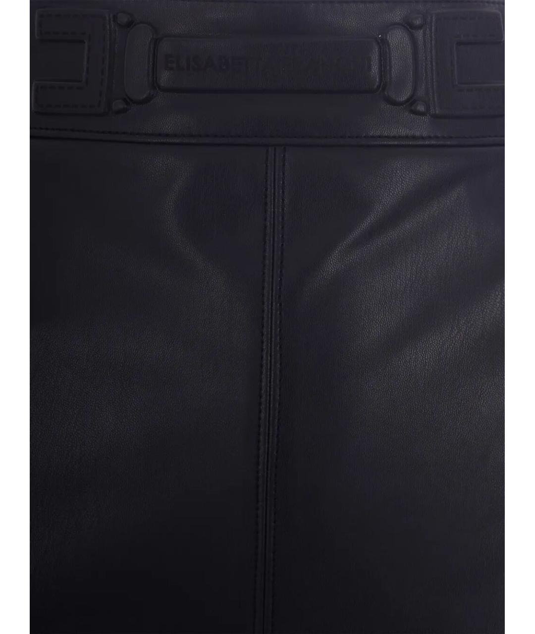 ELISABETTA FRANCHI Черная вискозная юбка миди, фото 3