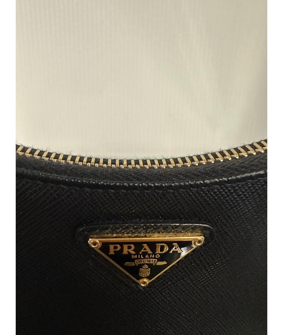 PRADA Черная кожаная сумка через плечо, фото 6