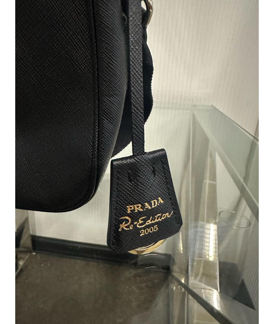 PRADA Черная кожаная сумка через плечо, фото 7