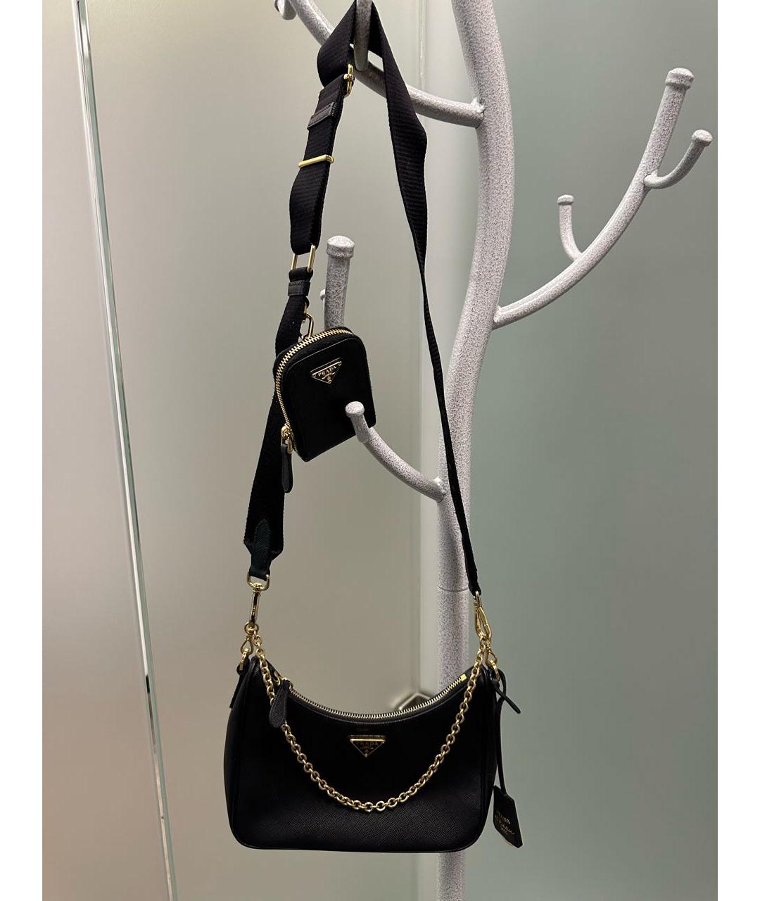 PRADA Черная кожаная сумка через плечо, фото 2