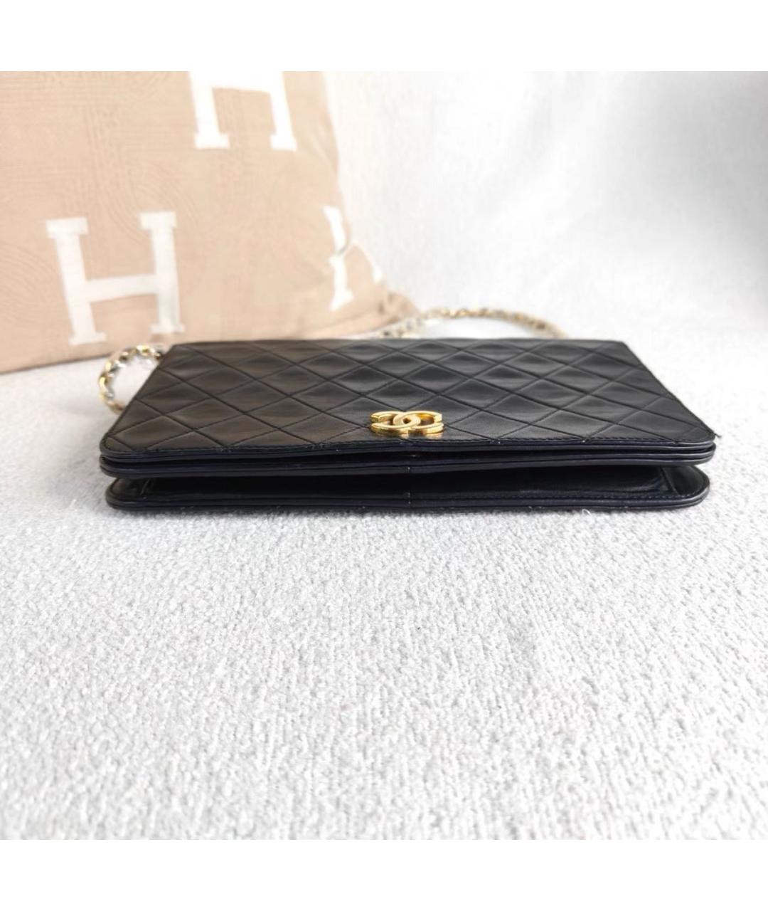 CHANEL Черная кожаная сумка через плечо, фото 6
