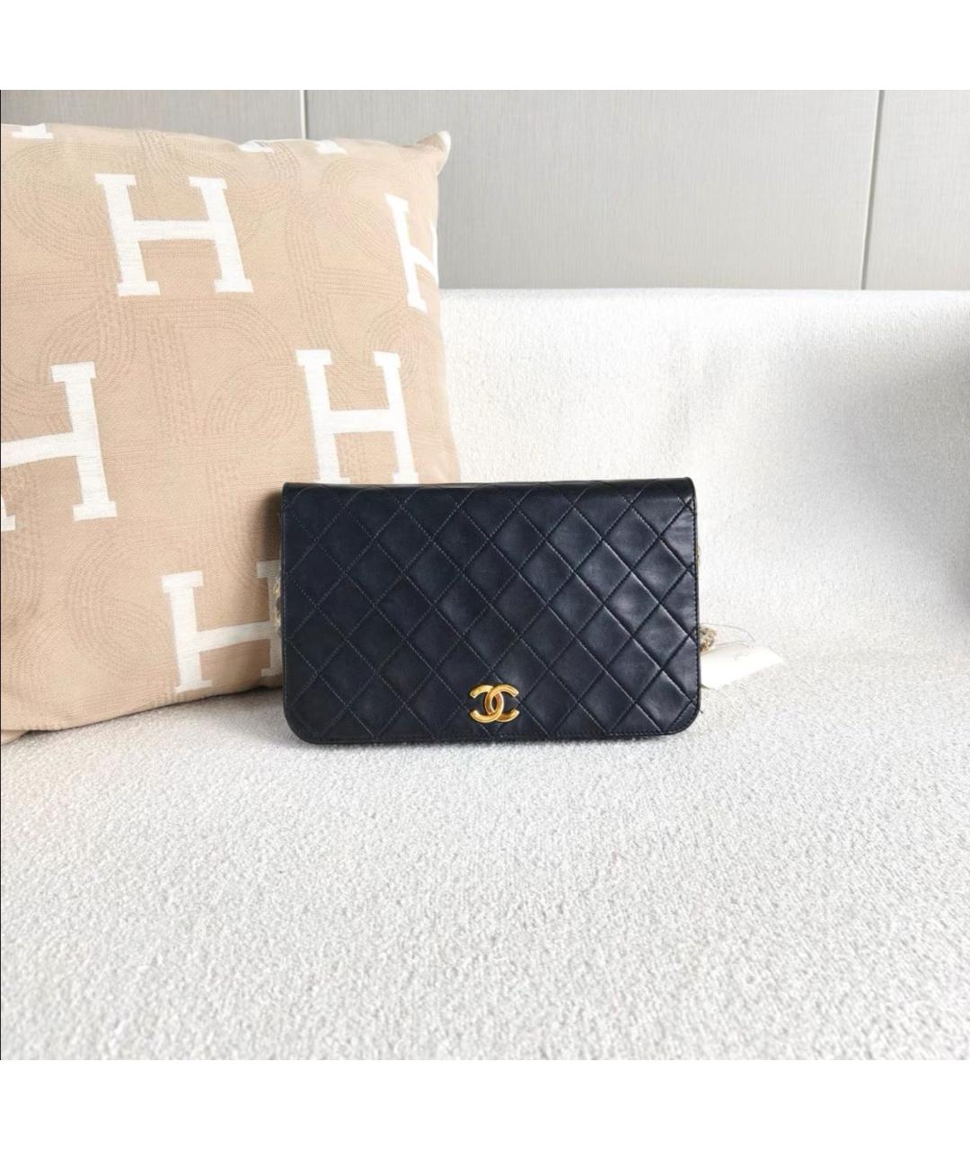 CHANEL Черная кожаная сумка через плечо, фото 9