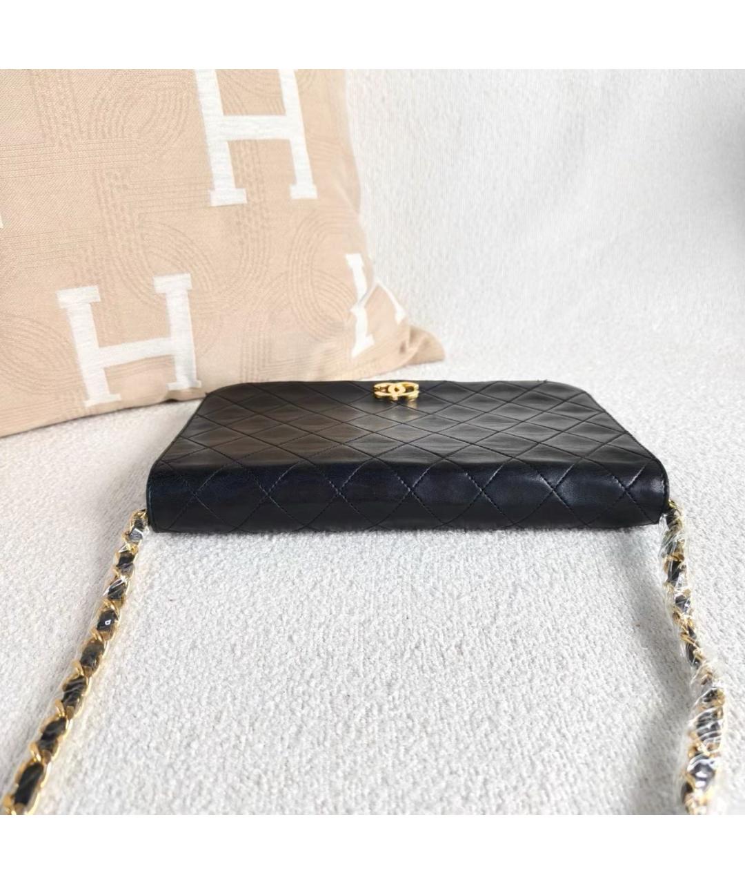 CHANEL Черная кожаная сумка через плечо, фото 4
