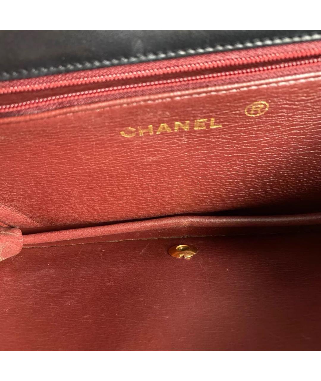 CHANEL Черная кожаная сумка через плечо, фото 7