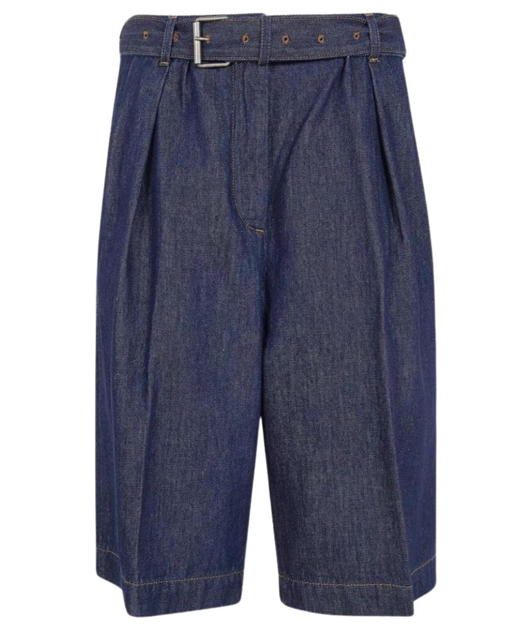 DRIES VAN NOTEN Синие хлопковые шорты, фото 1