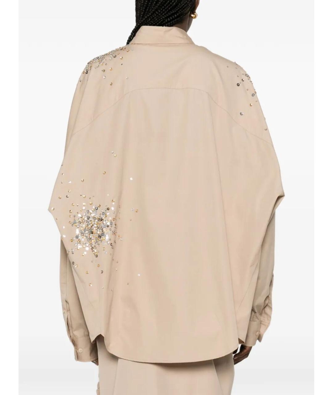 DRIES VAN NOTEN Бежевая хлопковая рубашка, фото 4