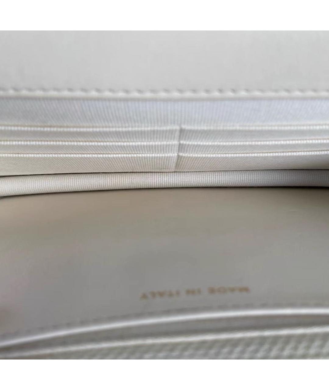 CHANEL Белая кожаная сумка через плечо, фото 7