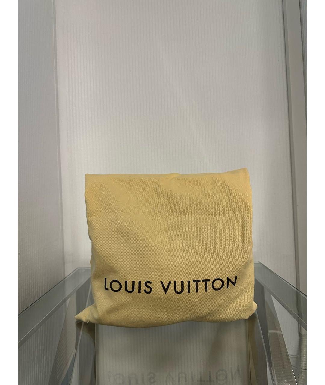LOUIS VUITTON Черная кожаная сумка через плечо, фото 7