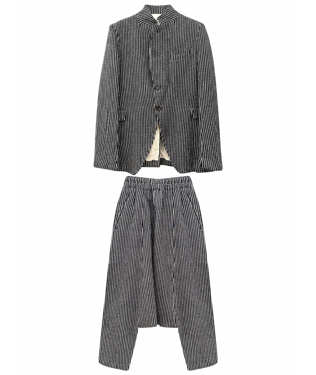 COMME DES GARÇONS Черный шерстяной костюм с брюками, фото 1