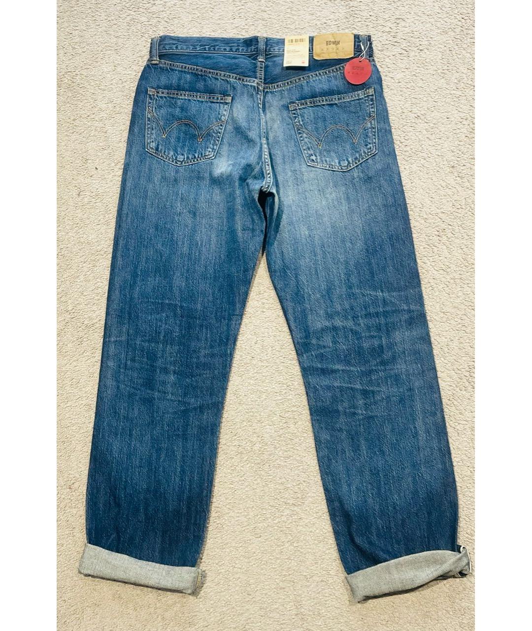 EDWIN Синие хлопковые джинсы скинни, фото 2