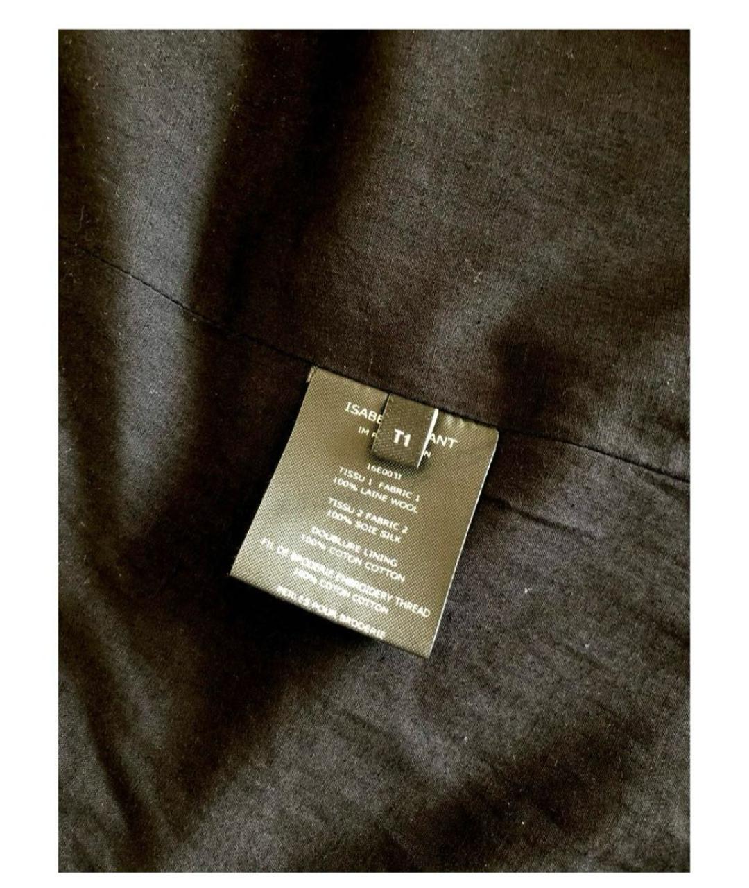 ISABEL MARANT Черное шерстяное пальто, фото 5