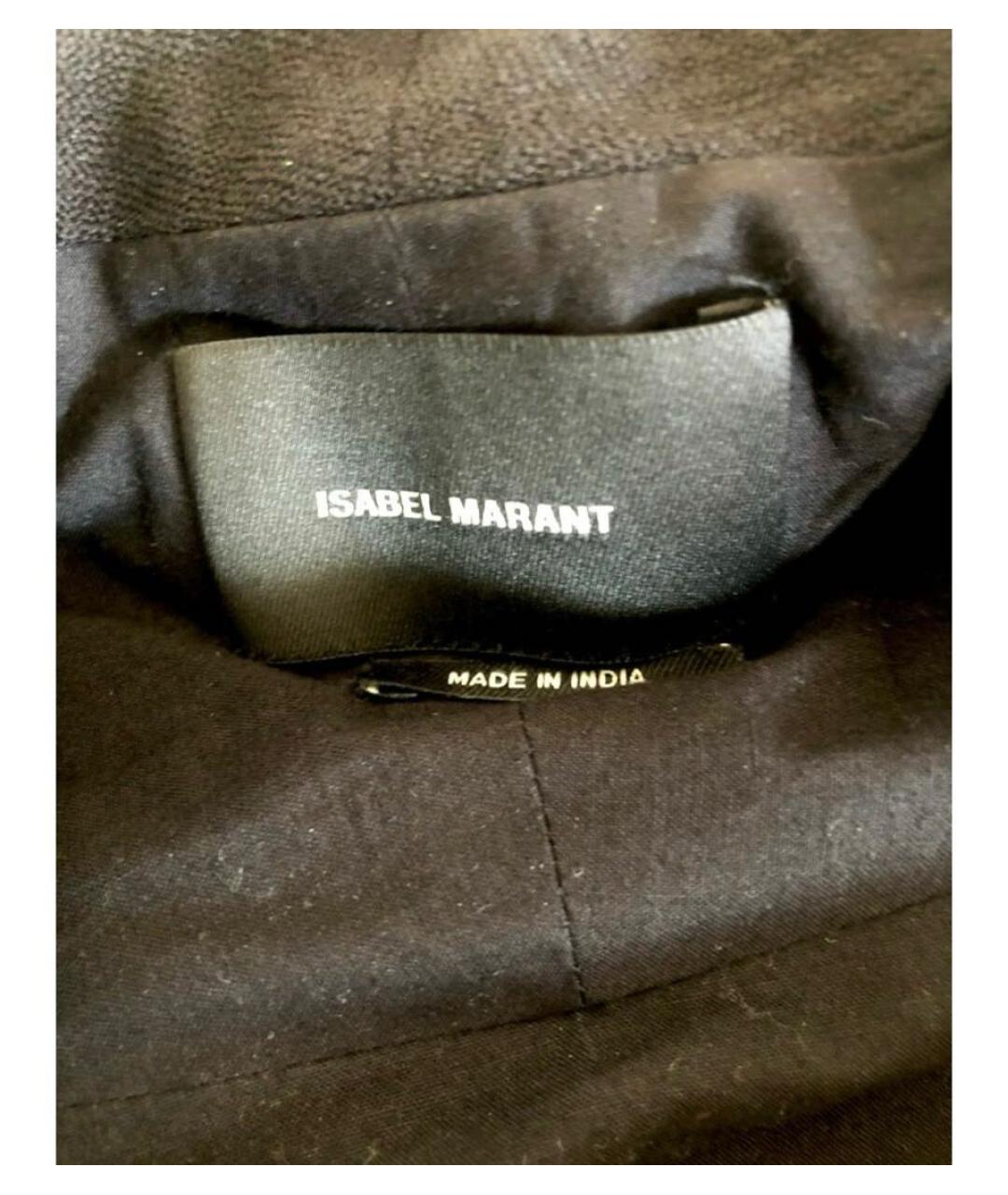 ISABEL MARANT Черное шерстяное пальто, фото 7