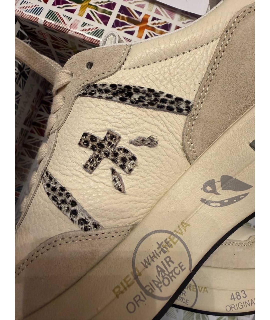 PREMIATA Бежевые замшевые кроссовки, фото 2