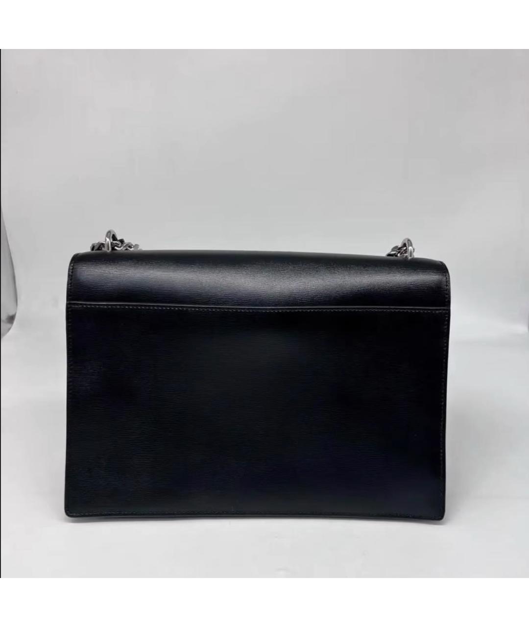 SAINT LAURENT Черная кожаная сумка через плечо, фото 4