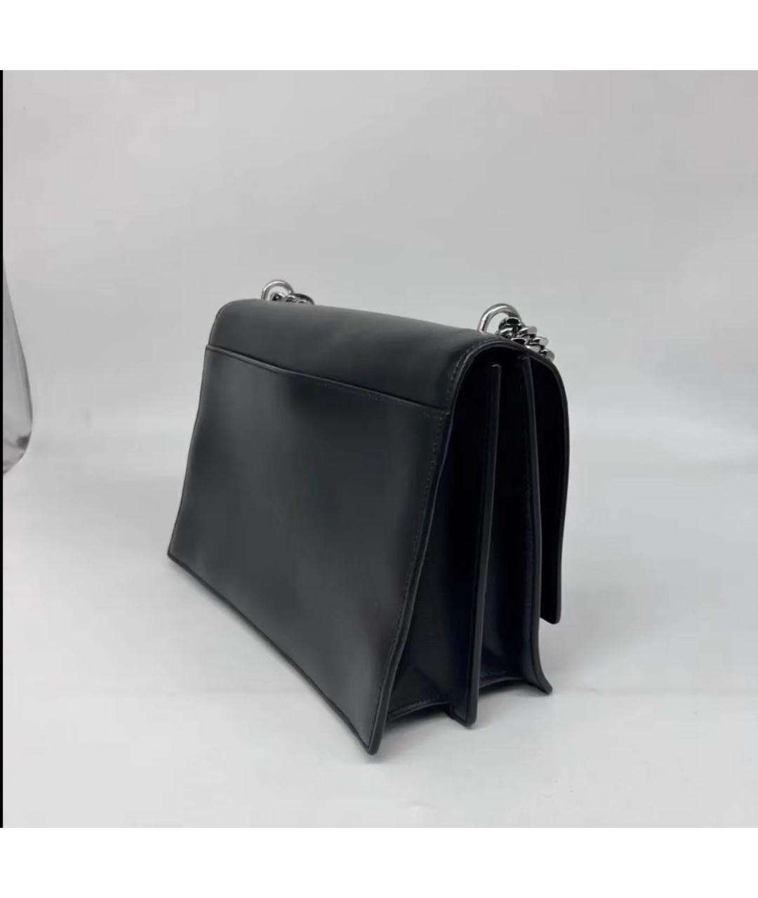 SAINT LAURENT Черная кожаная сумка через плечо, фото 5