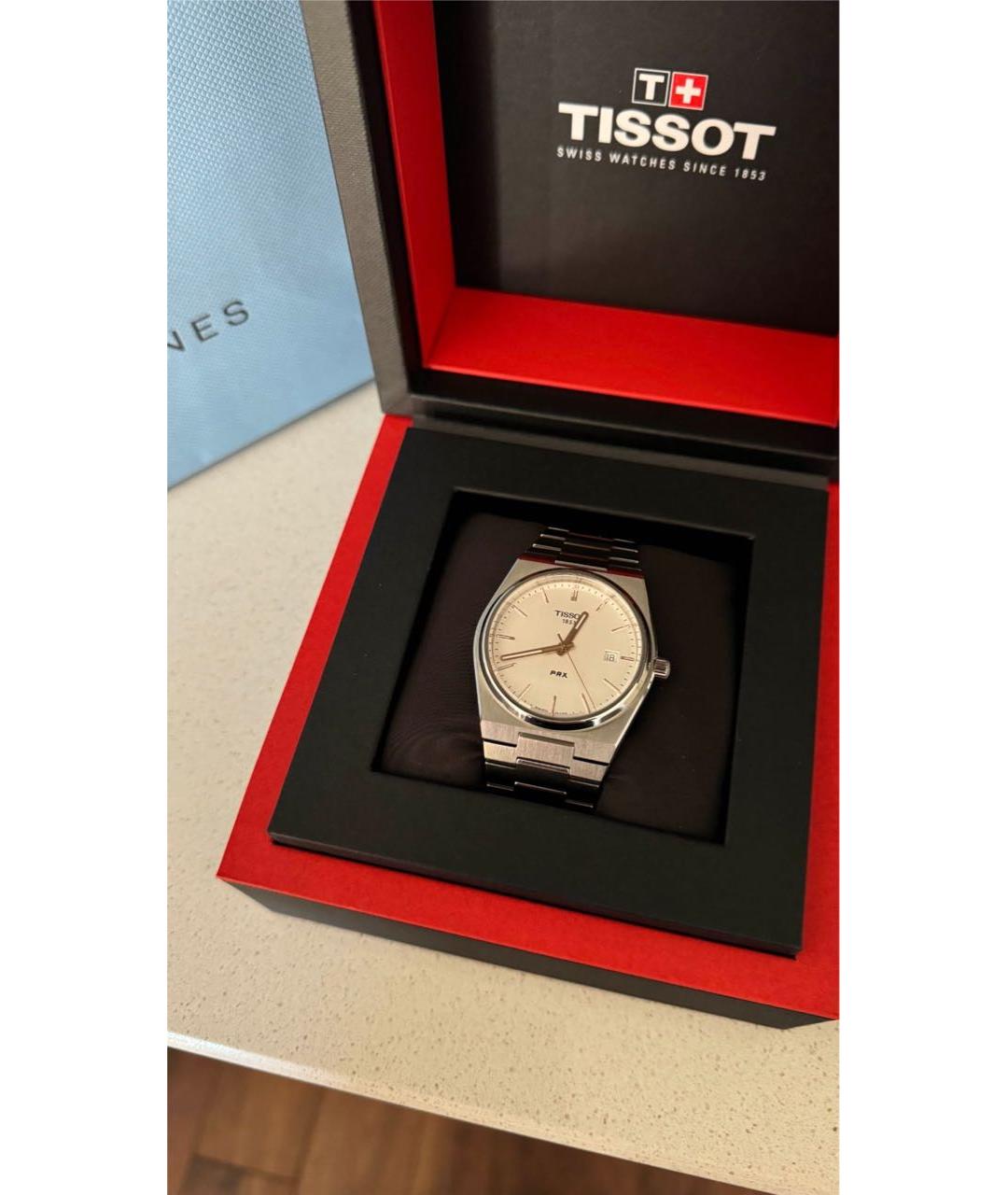 TISSOT Серебряные стальные часы, фото 7