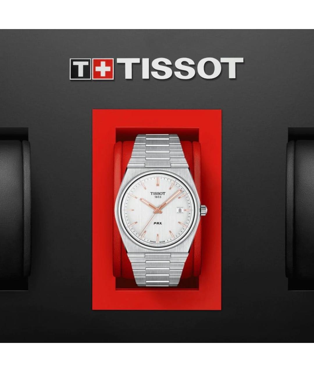 TISSOT Серебряные стальные часы, фото 5