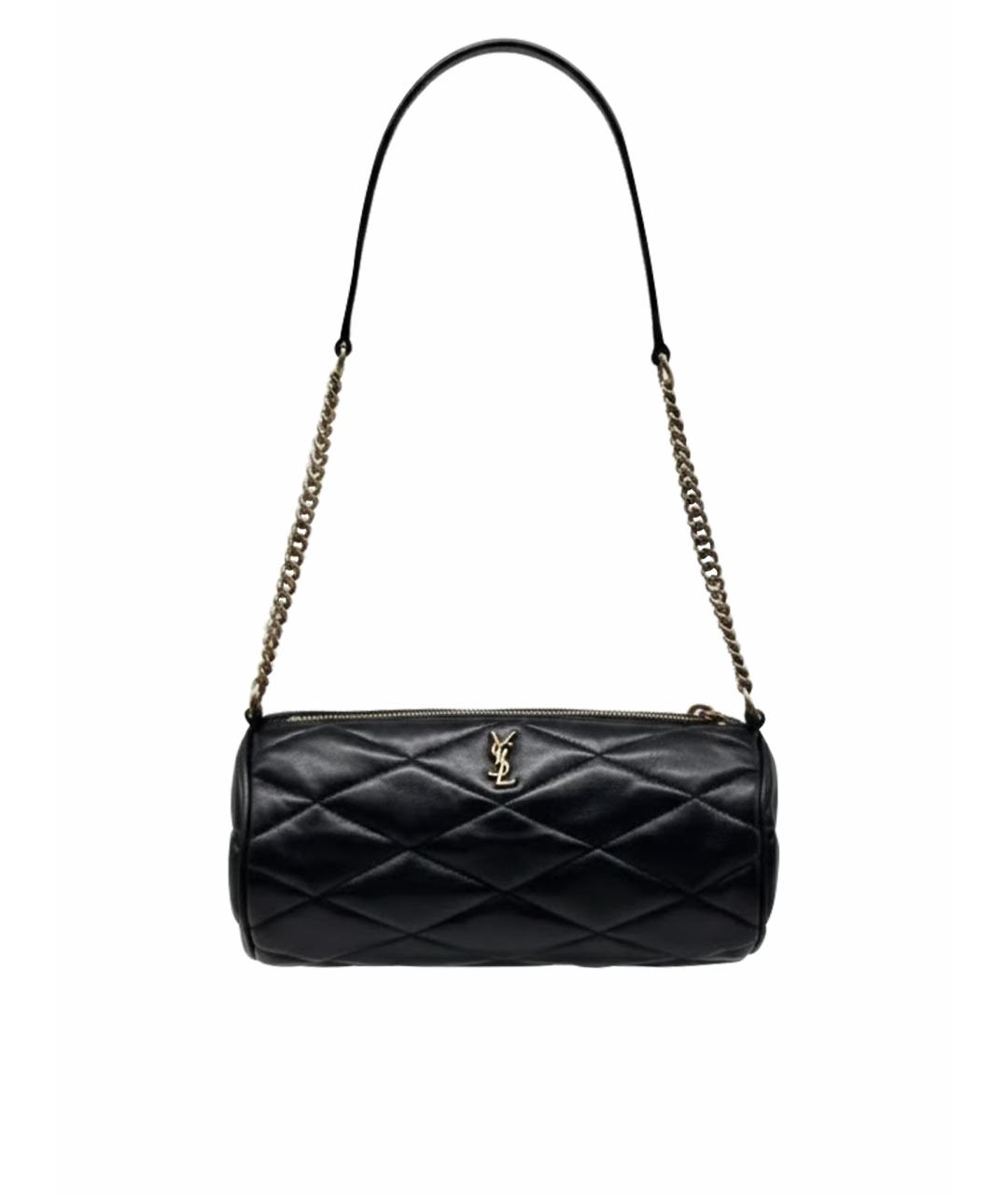 SAINT LAURENT Черная кожаная сумка через плечо, фото 1