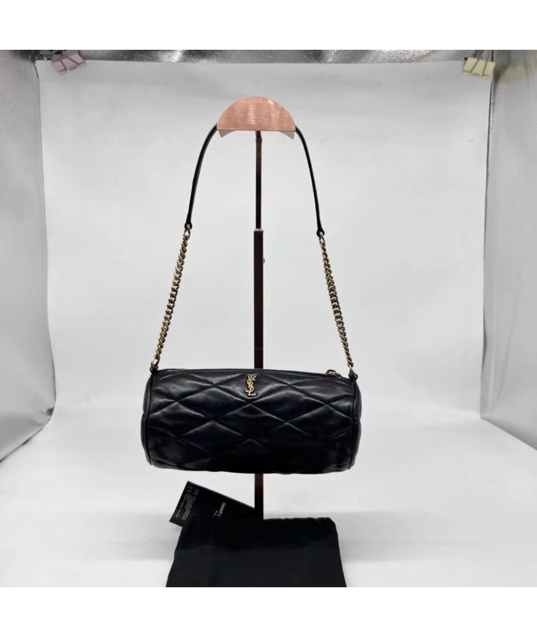 SAINT LAURENT Черная кожаная сумка через плечо, фото 9