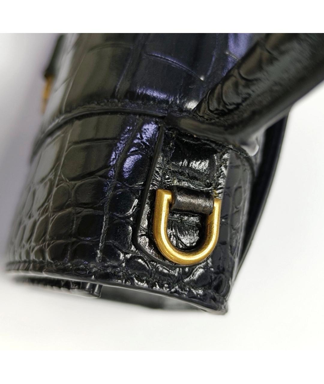 BALENCIAGA Черная кожаная сумка через плечо, фото 3