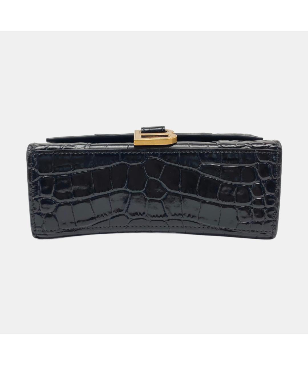 BALENCIAGA Черная кожаная сумка через плечо, фото 4