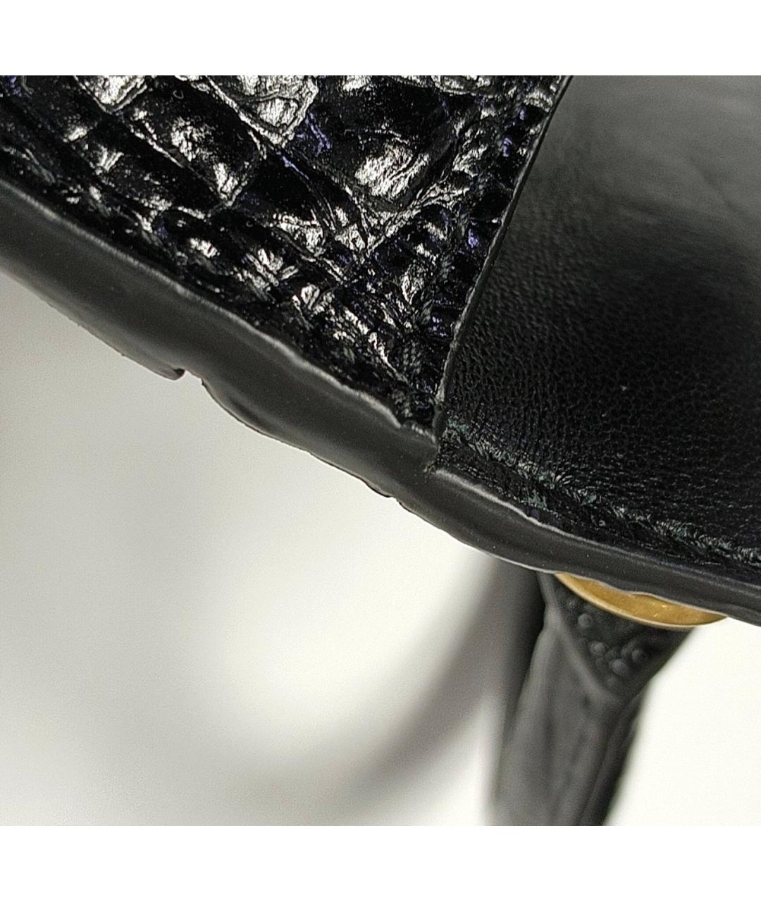 BALENCIAGA Черная кожаная сумка через плечо, фото 8