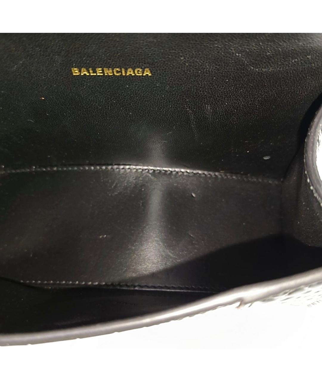BALENCIAGA Черная кожаная сумка через плечо, фото 5