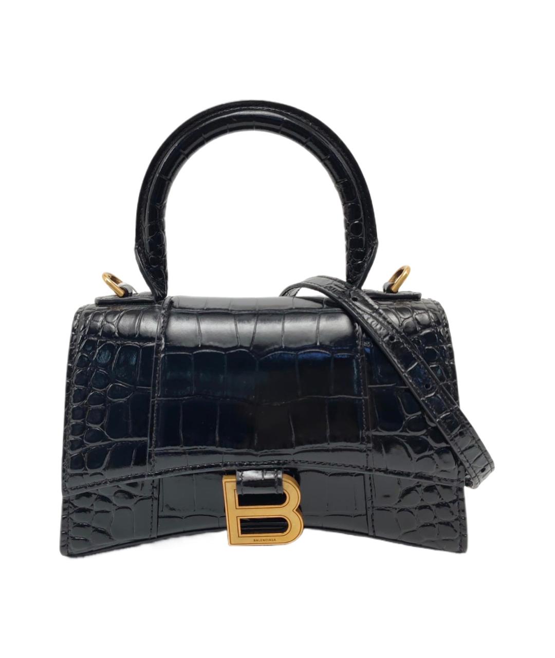 BALENCIAGA Черная кожаная сумка через плечо, фото 10